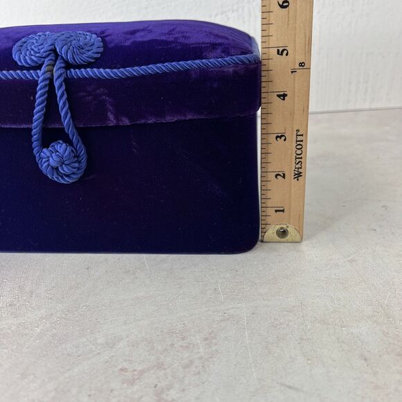Goldsmith Vintage Velvet Holder Cobalt Blue 90s Maximalist Bold Decor - Picture 13 of 14